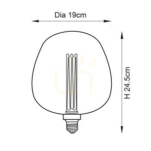 Závěsná lampa Endon Roves růžová E27 24,5 cm sklo ocel small 2