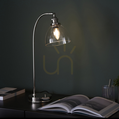 Kontrola Stolní lampa Hansen Silver Endon