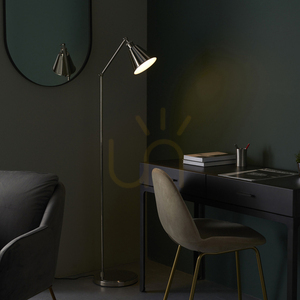 Stojací lampa Endon Hal stříbrná ocel E27 3 Stojací lampa Endon Hal stříbrná ocel E27 small 3