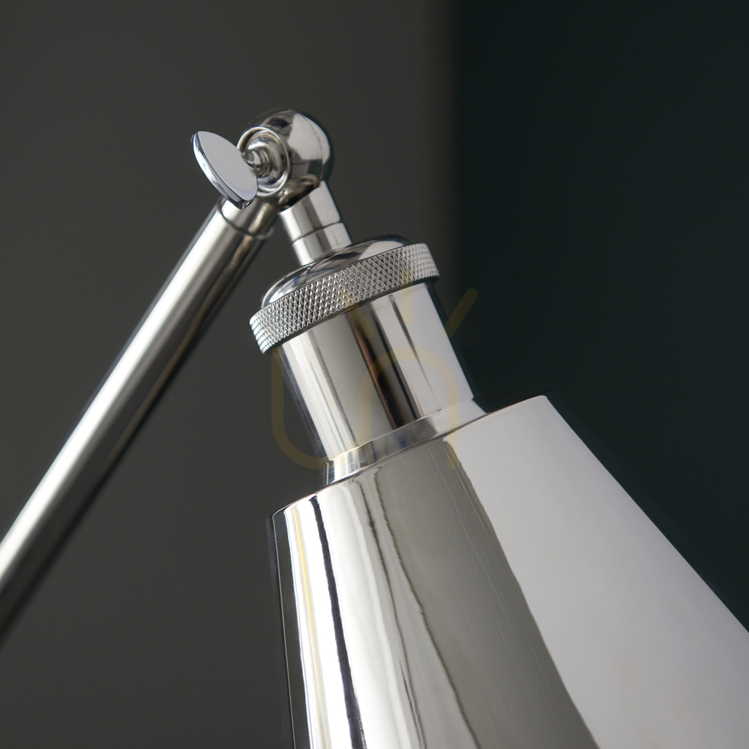 Náhled Stojací lampa Endon Hal stříbrná ocel E27 Stojací lampa Endon Hal stříbrná ocel E27