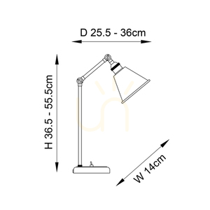 Stolní lampa Hal Silver Endon small 2