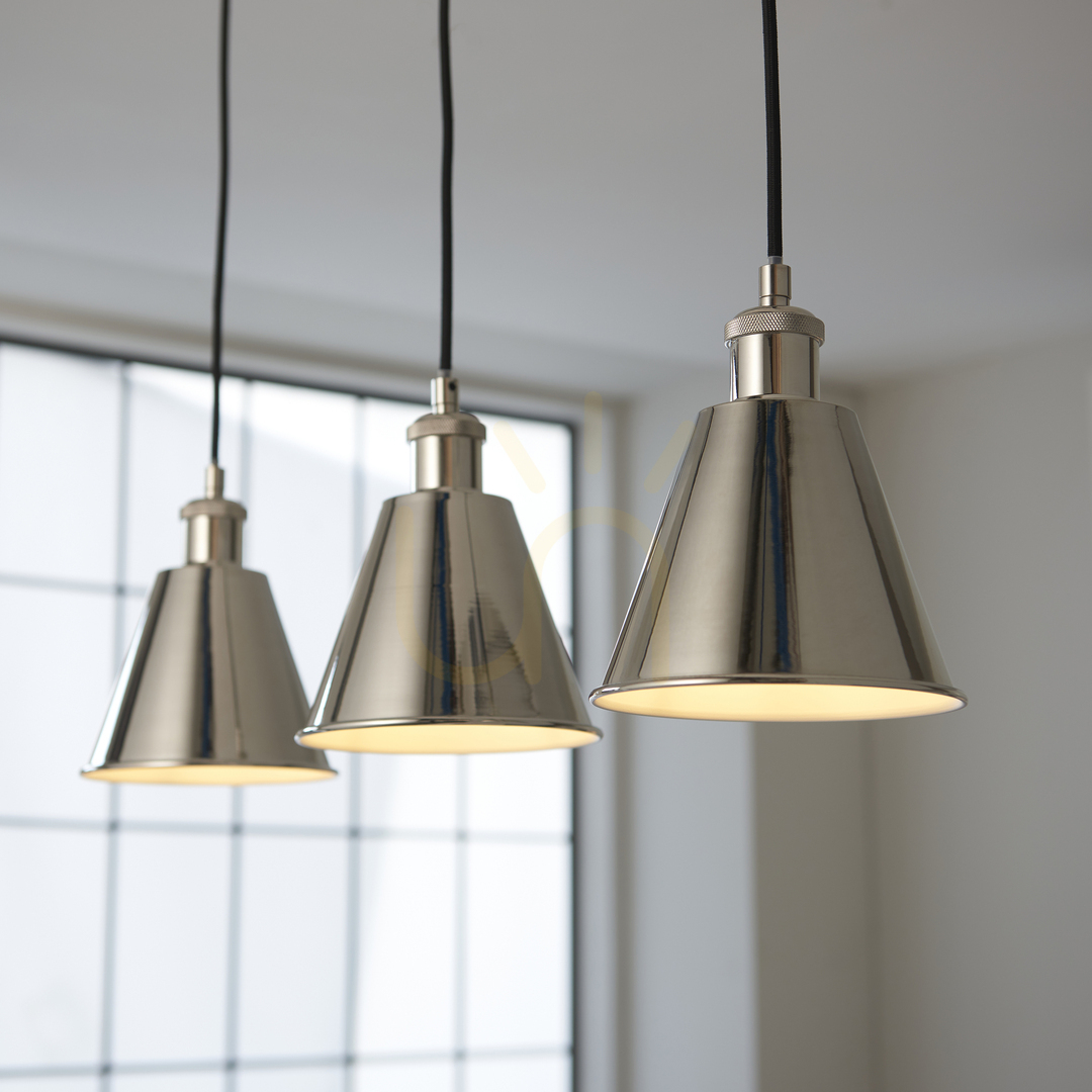 Zobrazit Závěsné svítidlo Endon Hal stříbrné E27 3x10W dimmable Závěsné svítidlo Endon Hal stříbrné E27 3x10W dimmable