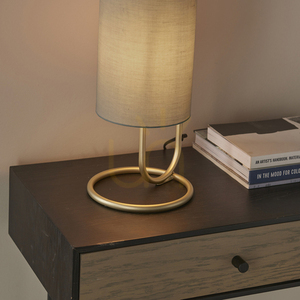 Stolní lampa Endon Klip šedá E27 50 cm textilie ocel small 4