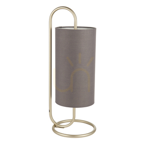 Stolní lampa Endon Klip šedá E27 50 cm textilie ocel small 6