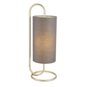 Stolní lampa Endon Klip šedá E27 50 cm textilie ocel small 0
