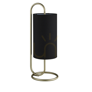 Stolní lampa Endon Klip ve staromosazném provedení s černým textilním stínidlem E27, 50 cm small 1