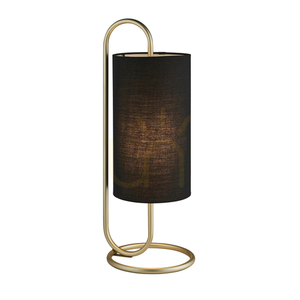 Stolní lampa Endon Klip ve staromosazném provedení s černým textilním stínidlem E27, 50 cm small 0