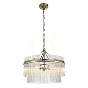 Závěsné svítidlo Endon MARIETTA 5ramenné 99166, antická mosaz, skleněné tyčinky, 5 × E14 max 7 W, Ø 50 cm, 62–200 cm small 9