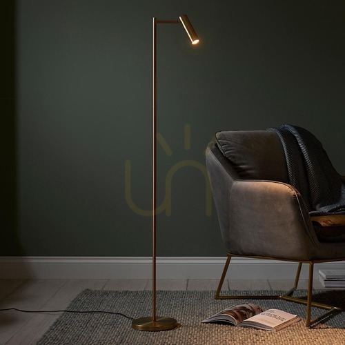 Kontrola Stojací čtecí lampa Endon LED mosazná 125 cm