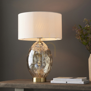 Stolní lampa Endon Elin Dimple mosazná vintage white 53,5 cm small 3