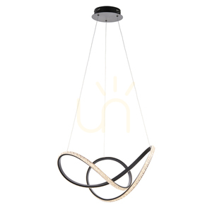 Závěsné LED svítidlo Endon Francisca černé Ø55 cm 42 W small 1