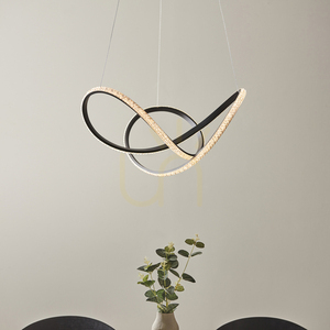 Závěsné LED svítidlo Endon Francisca černé Ø55 cm 42 W small 3