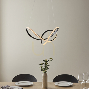 Závěsné LED svítidlo Endon Francisca černé Ø55 cm 42 W small 5