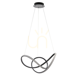 Závěsné LED svítidlo Endon Francisca černé Ø55 cm 42 W small 9
