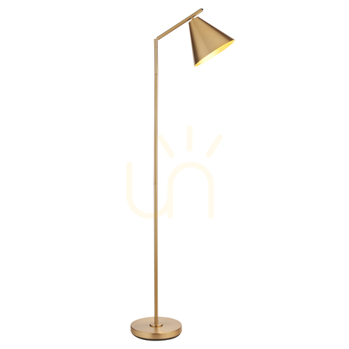 Kontrola Stojací lampa Endon Cape s nastavitelným ramenem, starožitná mosaz, E27, 102369