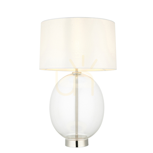 Kontrola Oválná stříbrná stolní lampa Kelda Endon