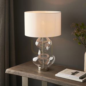 Stolní lampa Endon Kelda stříbrná, Vintage White, E27 small 2