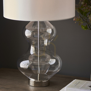 Stolní lampa Endon Kelda stříbrná, Vintage White, E27 small 3