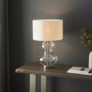 Stolní lampa Endon Kelda stříbrná, Vintage White, E27 small 4
