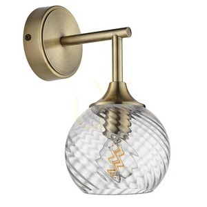 Nástěnné svítidlo Endon Allegra Brass mosazné E14 sklo 1x7 W stmívatelné small 1