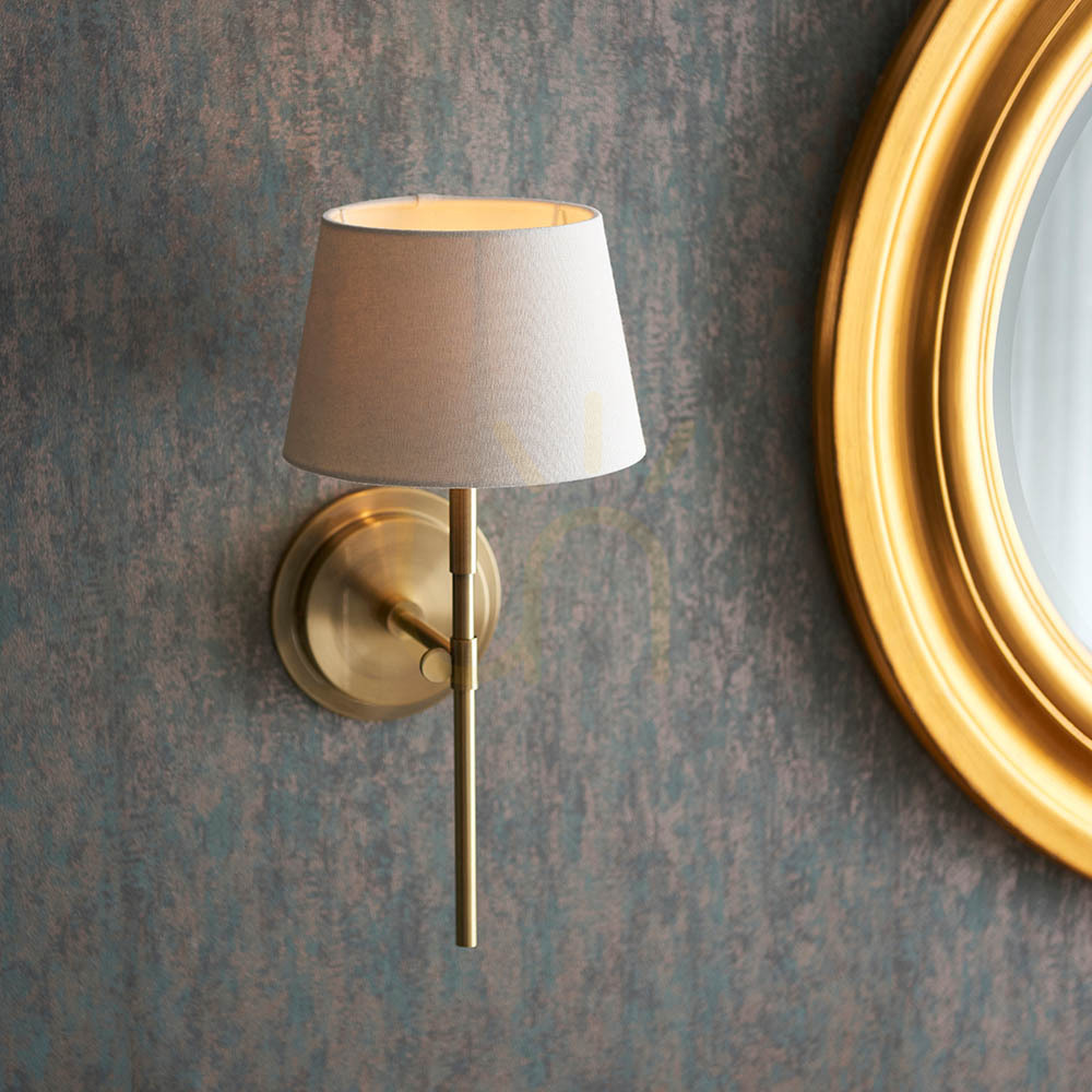 Náhled Nástěnné svítidlo Endon Rennes Cici brass E14 1x6 W dimmable, ivory stínidlo Nástěnné svítidlo Endon Rennes Cici brass E14 1x6 W dimmable, ivory stínidlo