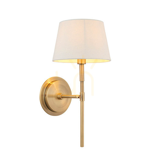 Kontrola Nástěnné svítidlo Endon Rennes Cici brass E14 1x6 W dimmable, ivory stínidlo