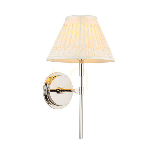 Kontrola Nástěnná lampa Endon Rennes Chatsworth stříbrná ivory E14 1x6 W