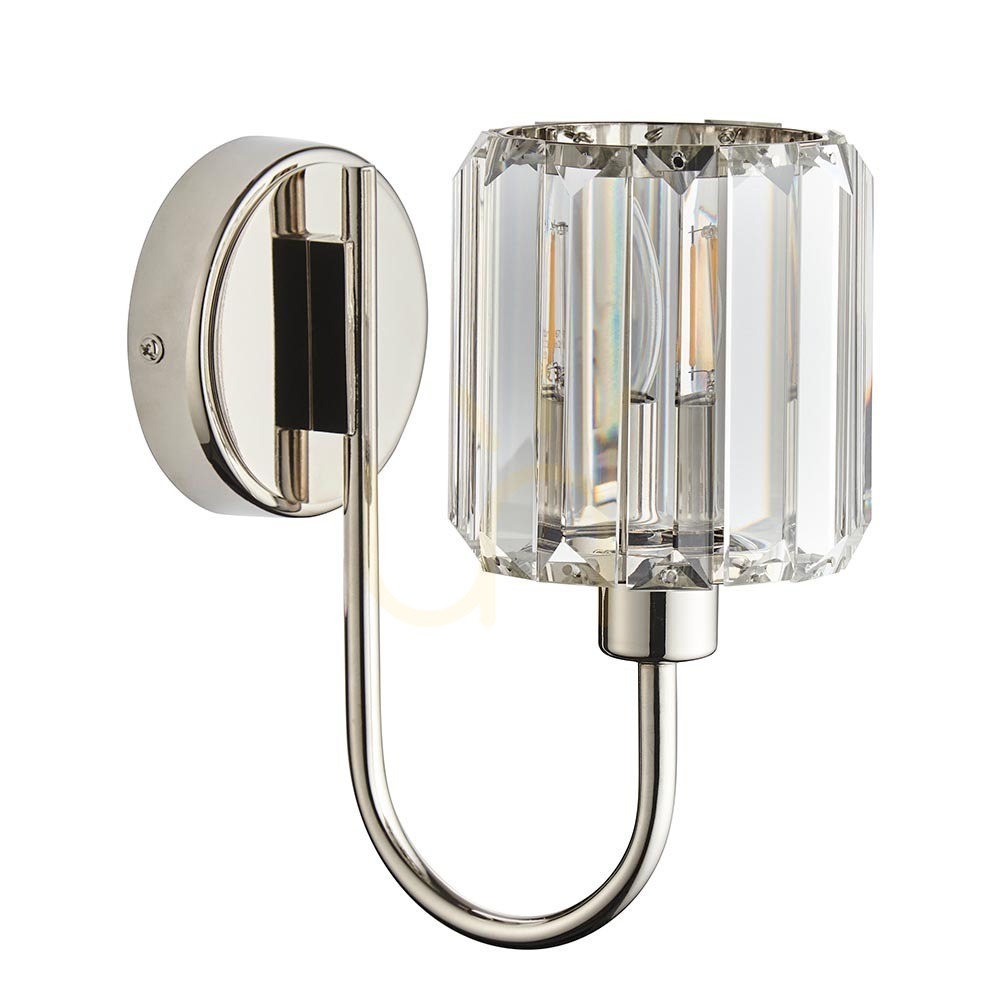 Pohled Nástěnné svítidlo Endon Berenice stříbrné sklo ocel E14 1x6 W stmívatelné Nástěnné svítidlo Endon Berenice stříbrné sklo ocel E14 1x6 W stmívatelné