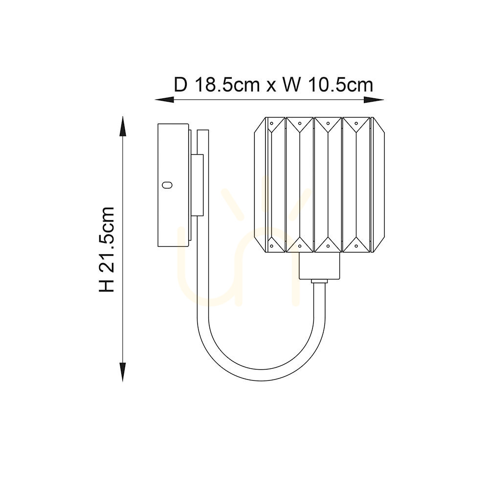 Náhled Nástěnné svítidlo Endon Berenice stříbrné sklo ocel E14 1x6 W stmívatelné Nástěnné svítidlo Endon Berenice stříbrné sklo ocel E14 1x6 W stmívatelné