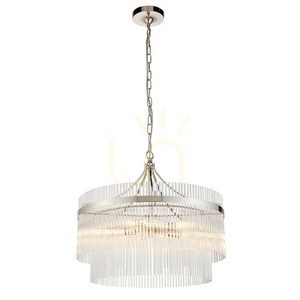 Závěsné svítidlo Endon Marietta 104112 nikl 5xE14 sklo 50 cm small 1