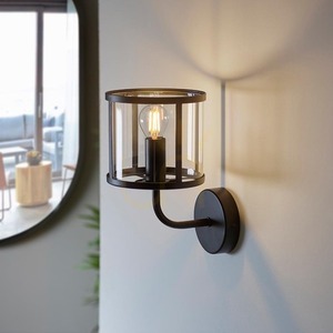 Nástěnné svítidlo Endon Hopton černé ocel/sklo E14 1x7 W stmívatelné small 4
