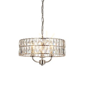 Závěsné svítidlo Endon Clifton 104466, leštěný nikl, broušené sklo, 3×E14 max 6 W, Ø38,5 cm small 0