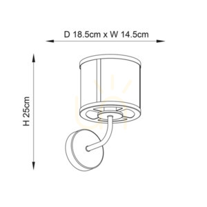 Nástěnné svítidlo Endon Hopton 106003, lesklý nikl, čiré sklo, 1×E14 small 1