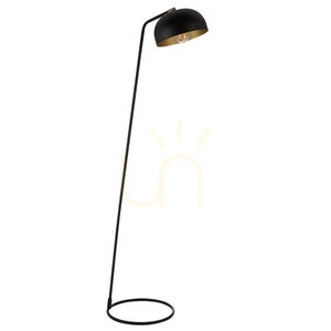 Stojací lampa Endon Brair černá, vnitřek stínidla mosaz, E27, 145,8 cm small 1