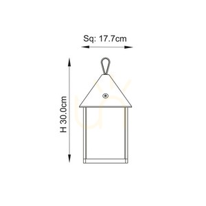 Venkovní přenosná LED lampa Endon Hoot Medium černá 106789 small 2