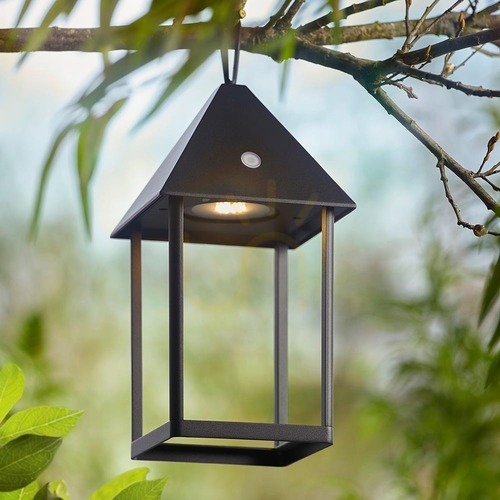 Kontrola Venkovní přenosná LED lampa Endon Hoot Medium černá 106789