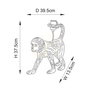 Stolní lampa Endon Capuchin černá E27 10W 1 světlo small 2