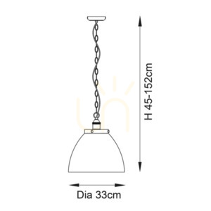 Závěsné svítidlo Endon Hansen Grand, starocínový kov a čiré sklo, E27, 33 cm small 2