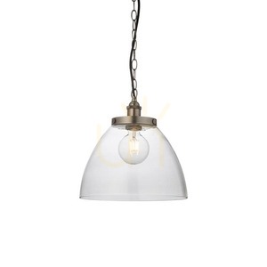 Závěsné svítidlo Endon Hansen Grand, starocínový kov a čiré sklo, E27, 33 cm small 0