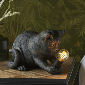 Stolní lampa Endon Kitten černá pryskyřice a ocel, E14 1 Stolní lampa Endon Kitten černá pryskyřice a ocel, E14 small 1