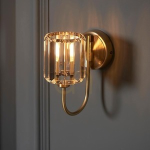 Nástěnné svítidlo Endon Berenice mosazné E14 sklo ocel 1 světlo dimmable small 6