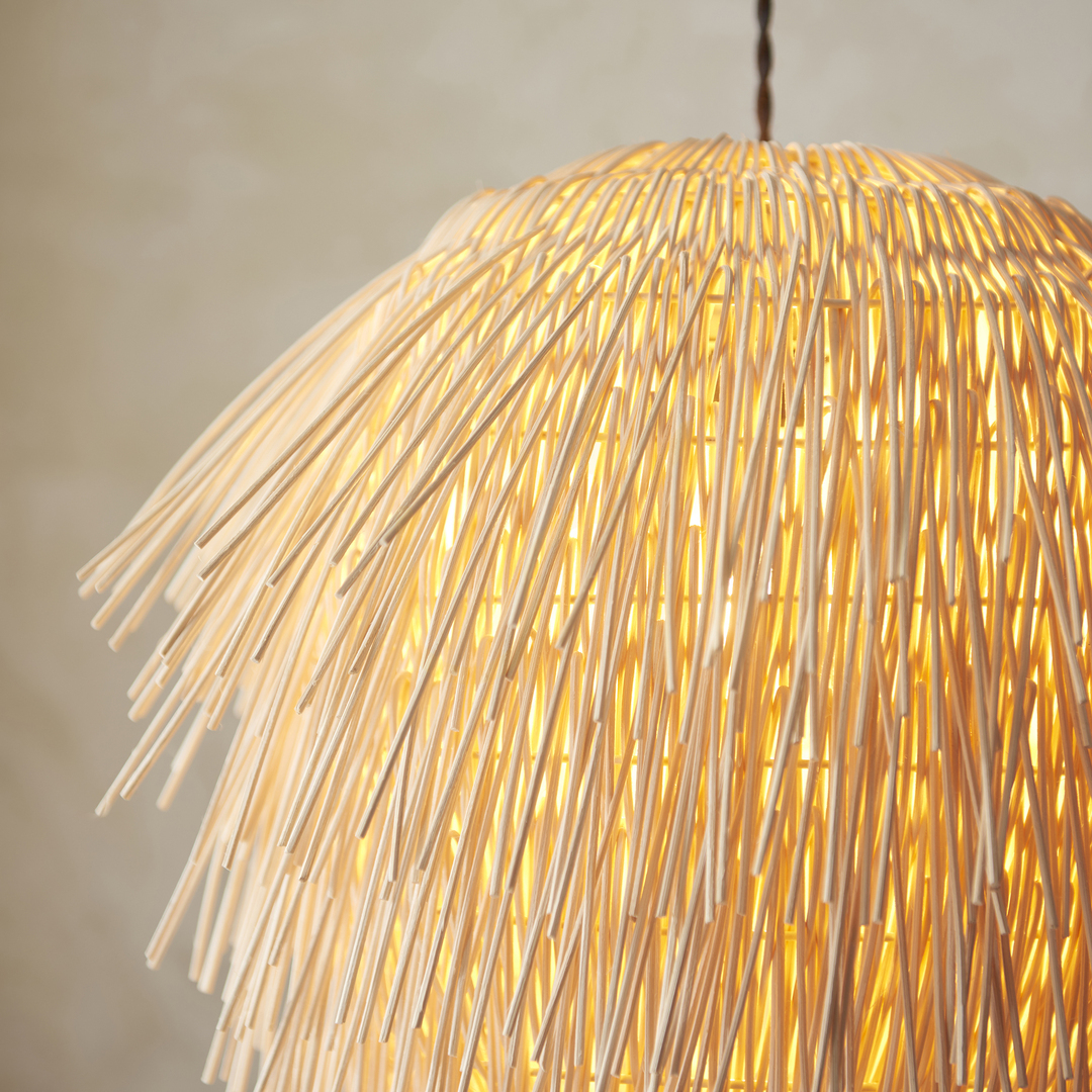 Zobrazit Závěsná lampa Endon Pushpa bronzová ratanová E27 47 cm Závěsná lampa Endon Pushpa bronzová ratanová E27 47 cm