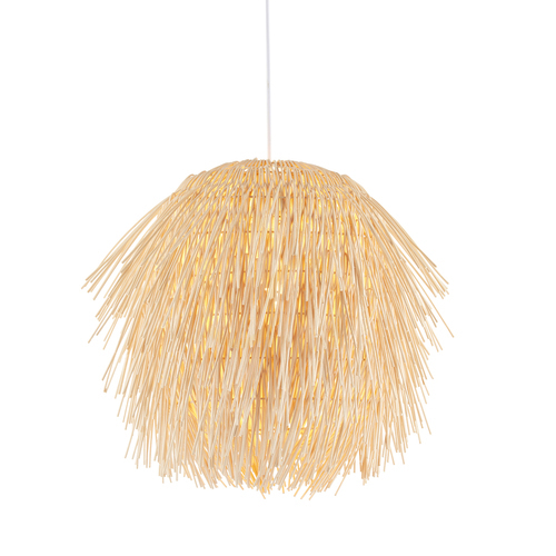 Kontrola Závěsná lampa Endon Pushpa bronzová ratanová E27 47 cm