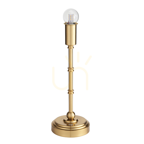 Kontrola Stolní lampa Endon Burley mosazná nabíjecí LED 35,3 cm