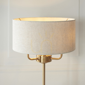 Stolní lampa Endon Highclere Brass, 3 světla, mosazná, E14 small 6