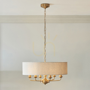 Závěsná lampa Endon Highclere Brass 6x E14, mosazná, 55 cm small 2