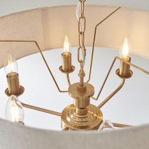 Závěsná lampa Endon Highclere Brass 6x E14, mosazná, 55 cm small 5