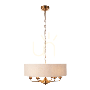 Závěsná lampa Endon Highclere Brass 6x E14, mosazná, 55 cm small 7