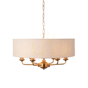 Závěsná lampa Endon Highclere Brass 6x E14, mosazná, 55 cm small 0