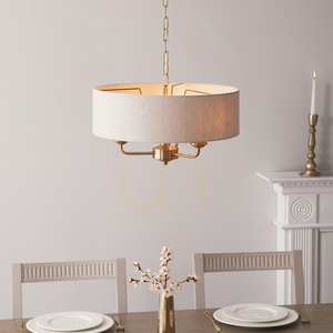 Závěsné světlo Endon Highclere Brass 3x E14 mosazné stínidlo small 2